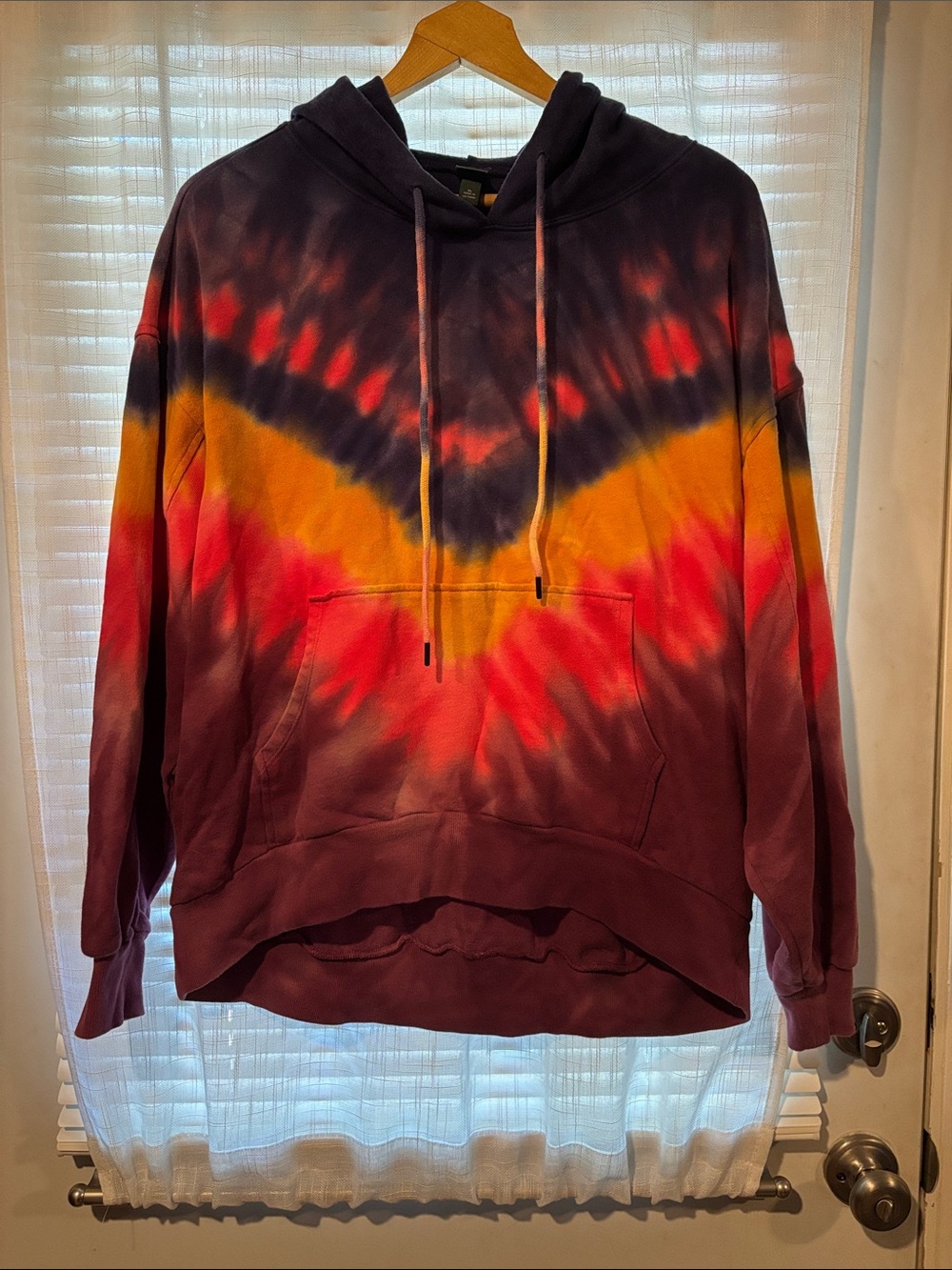 wild fable Multicolor Tie-Dye Crewneck Hoodie